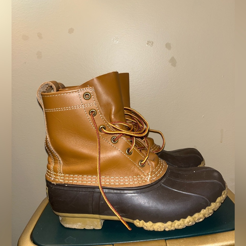 L.L. Bean Two-Tone Leather Duck Boots
